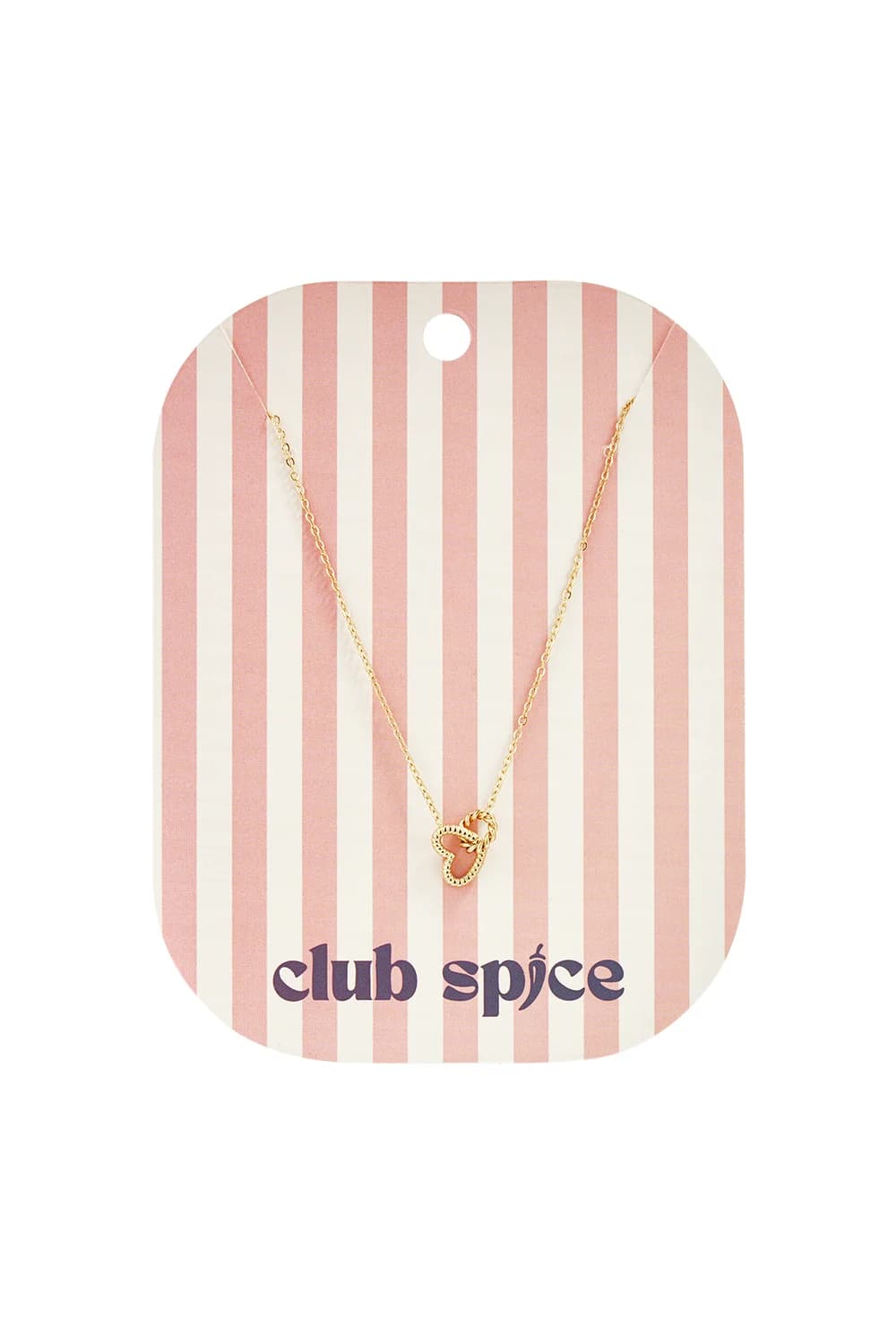 Ketting met verbonden hart bedel.