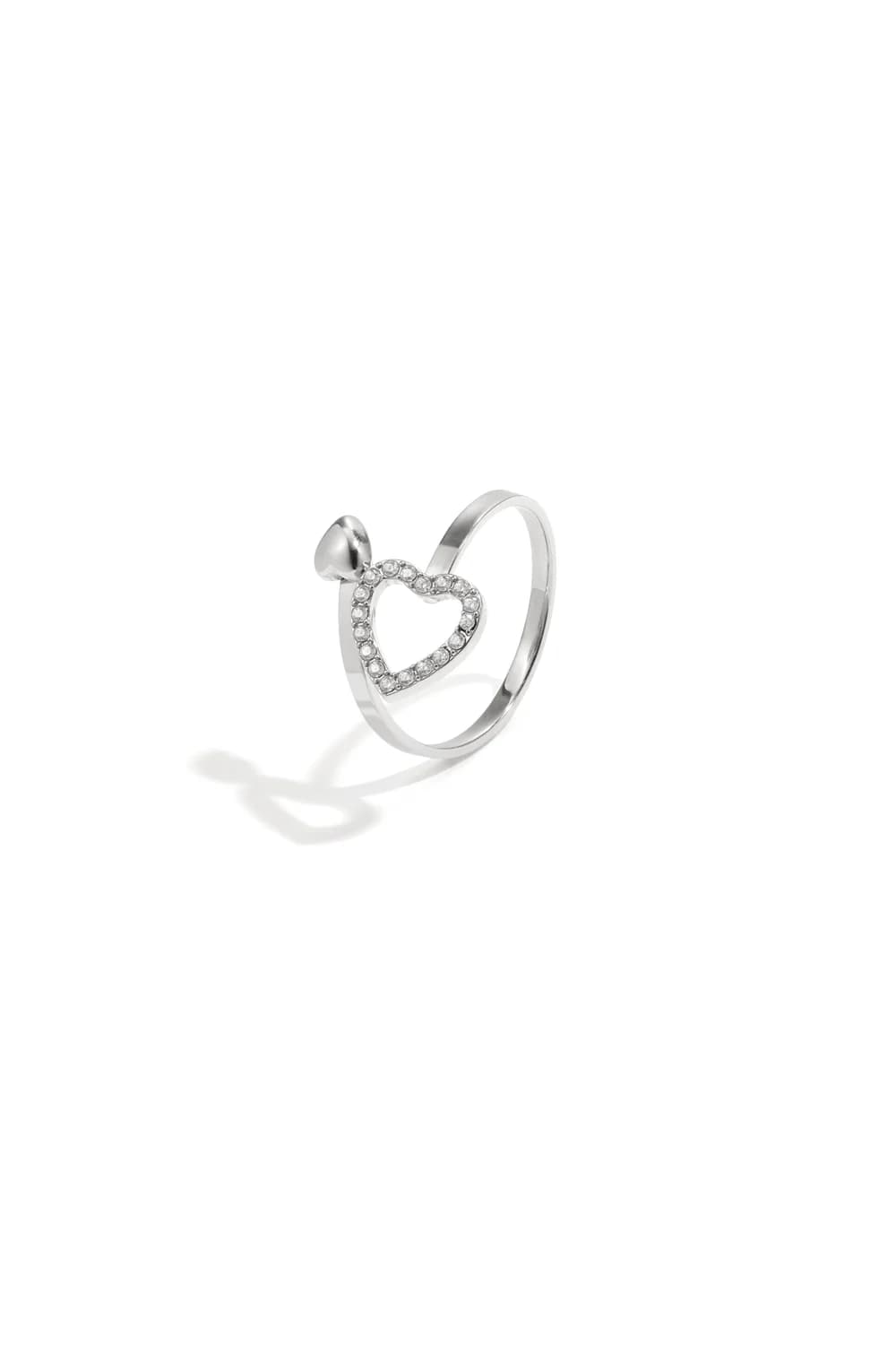 Verstelbare ring met hartjes goud.