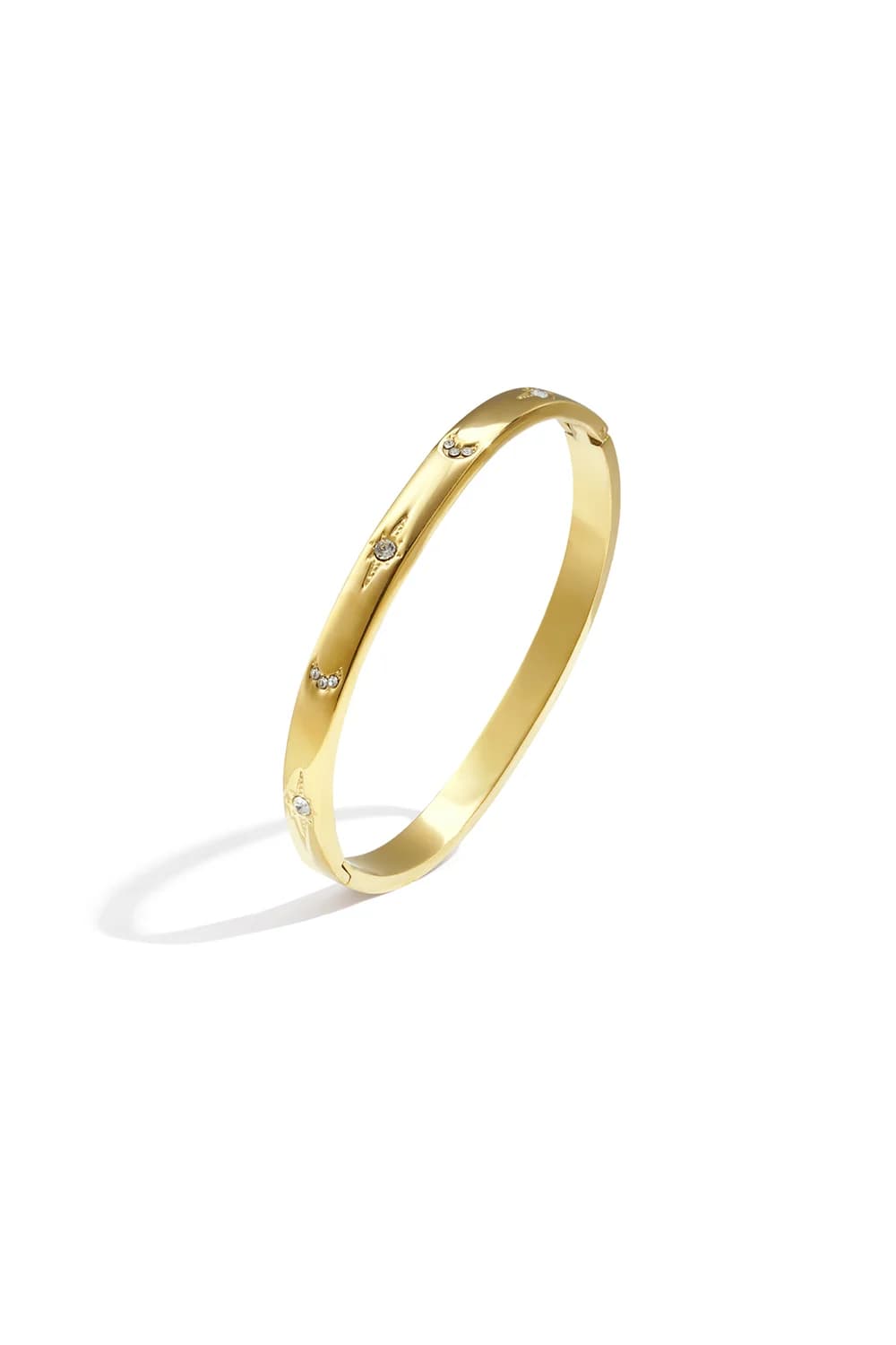 Roestvrijstalen armband met maan en ster.